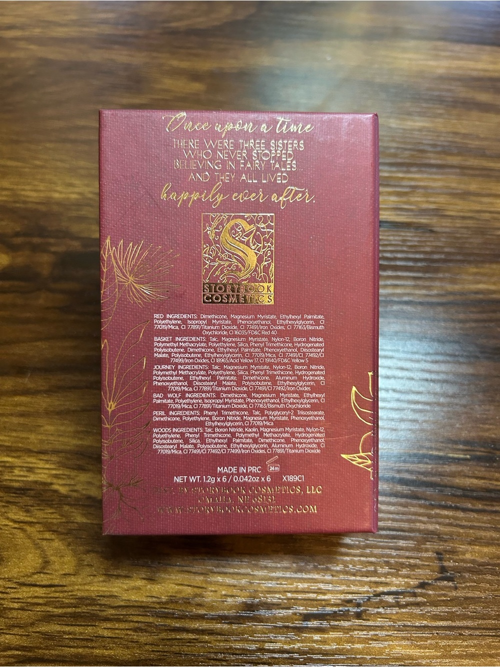 Never Swatched Storybook Cosmetics Red Riding Hood eyeshadow palette - Picture 4 of 7